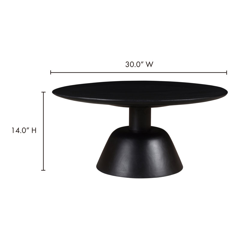 Nels Solid Wood Coffee Table, Black