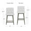 Tabouret pivotant à hauteur réglable en bois et capitonné Dorreen-1344263720-1344263699
