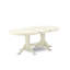 L'ensemble de cuisine 7 pièces comprend une table de salle à manger ovale avec rallonge amovible et 6 chaises rembourrées-47920488