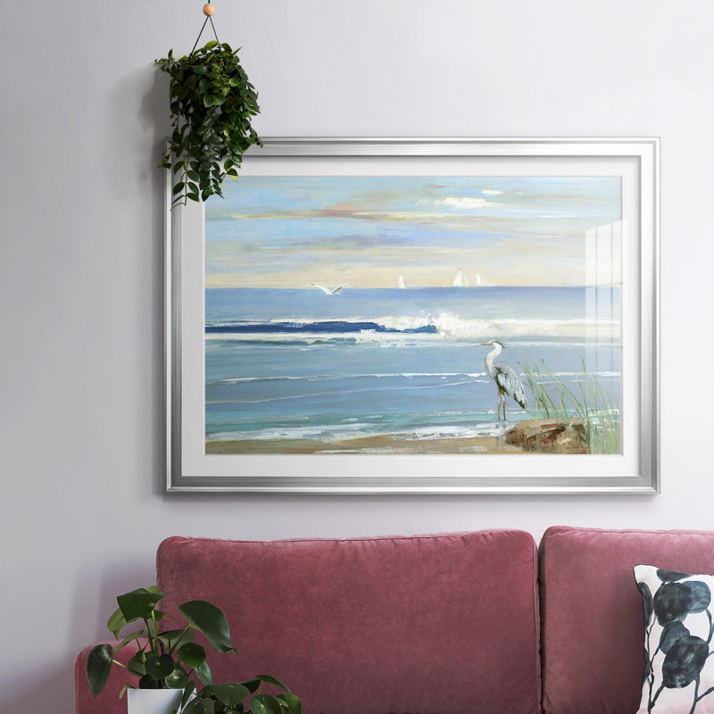 Sunrise Bay, reproduction encadrée sur papier, Argent, H 27 po x l 39 po x P 1,5 po