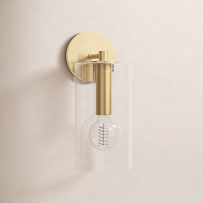Adreille Single Light Glass Dimmable Armed Sconce