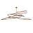 Isotope LED Modern Linear Chandelier