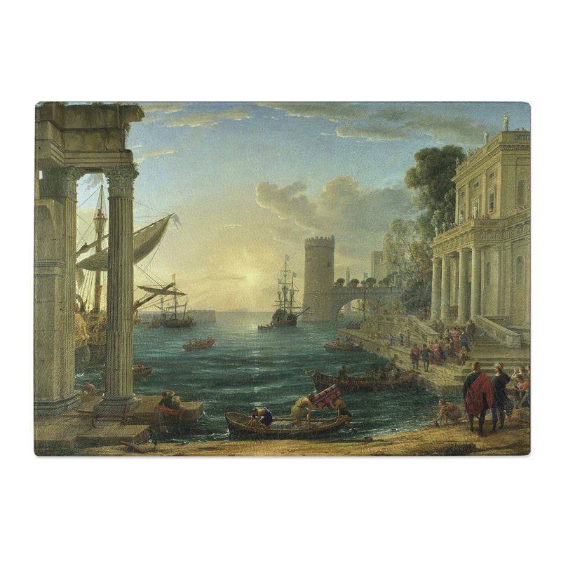 Embarkation of the Queen of Sheba by Claude Lorrain Chopping Board, 20cm W x 28.5cm L