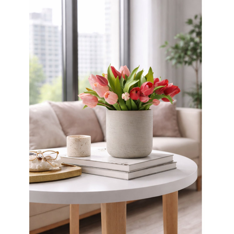 Faux Tulip Arrangement in Pot