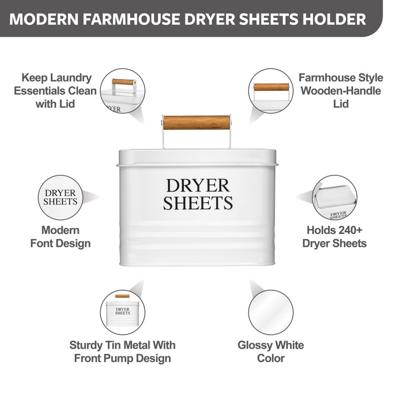Distributeur d'assouplissant en tissu avec couvercle Modern Farmhouse