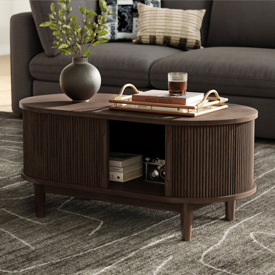 Leathia Fluted Coffee Table With Storage