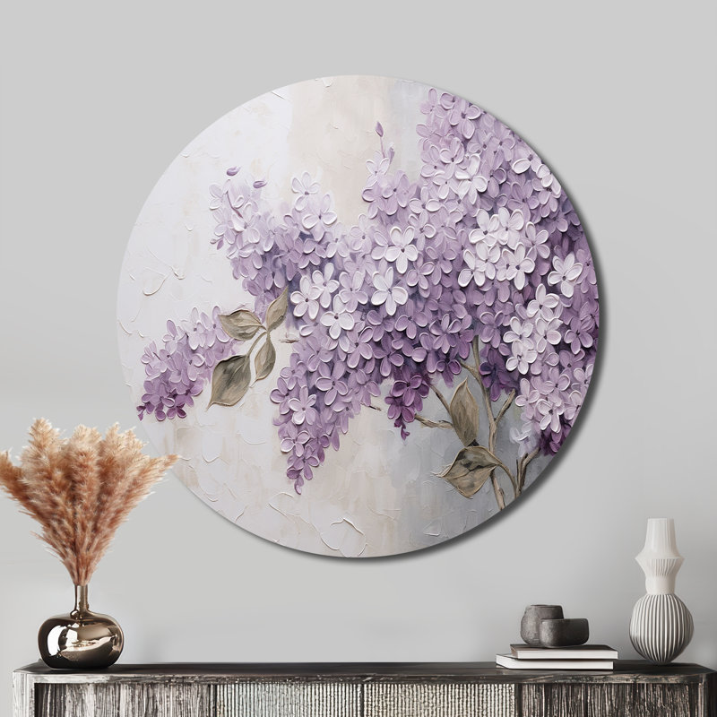 Trinidad - Art mural floral rond en métal, H 29 po x l 29 po