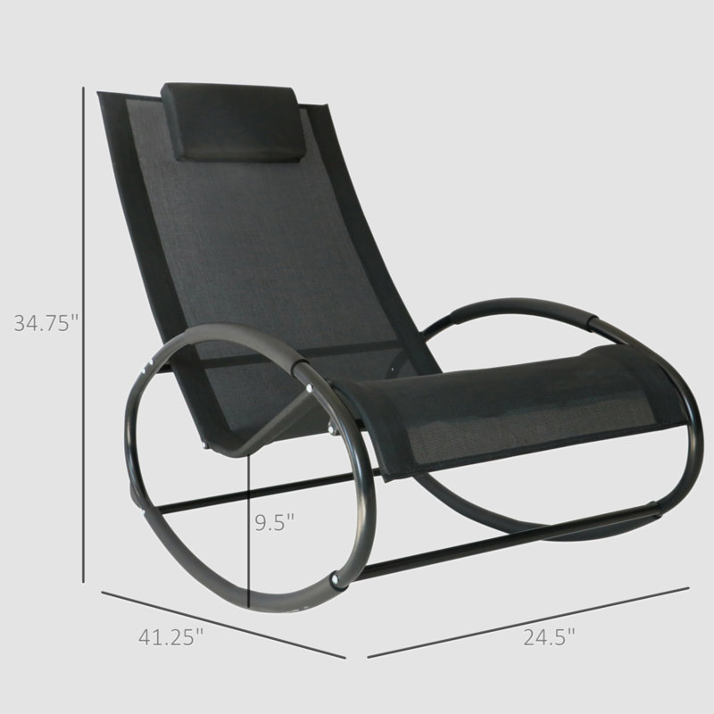 Chaise longue à bascule Outsunny