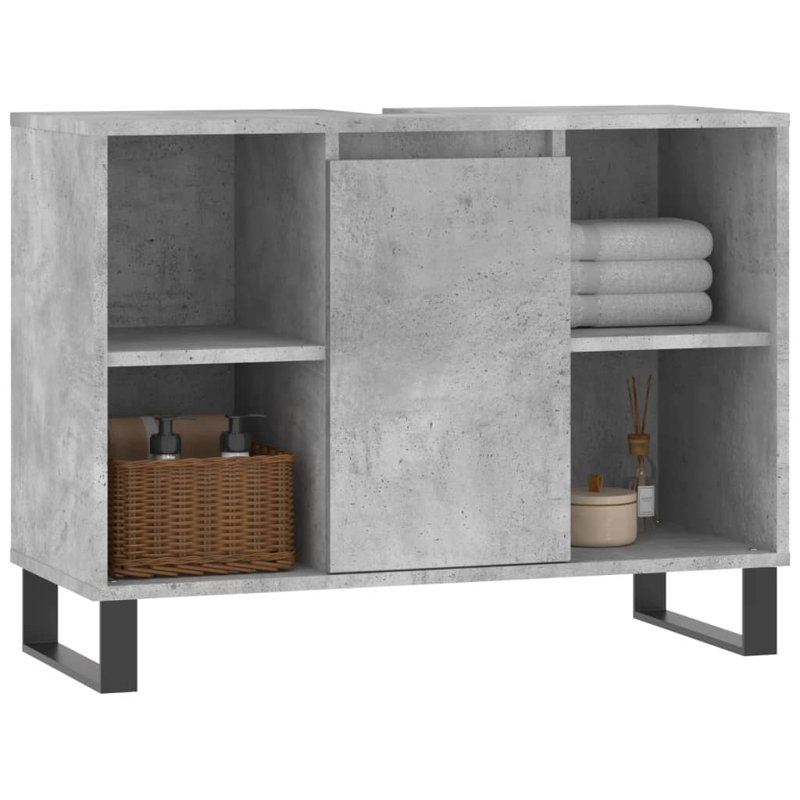 Adriene Freestanding Bathroom Cabinet, Concrete Grey