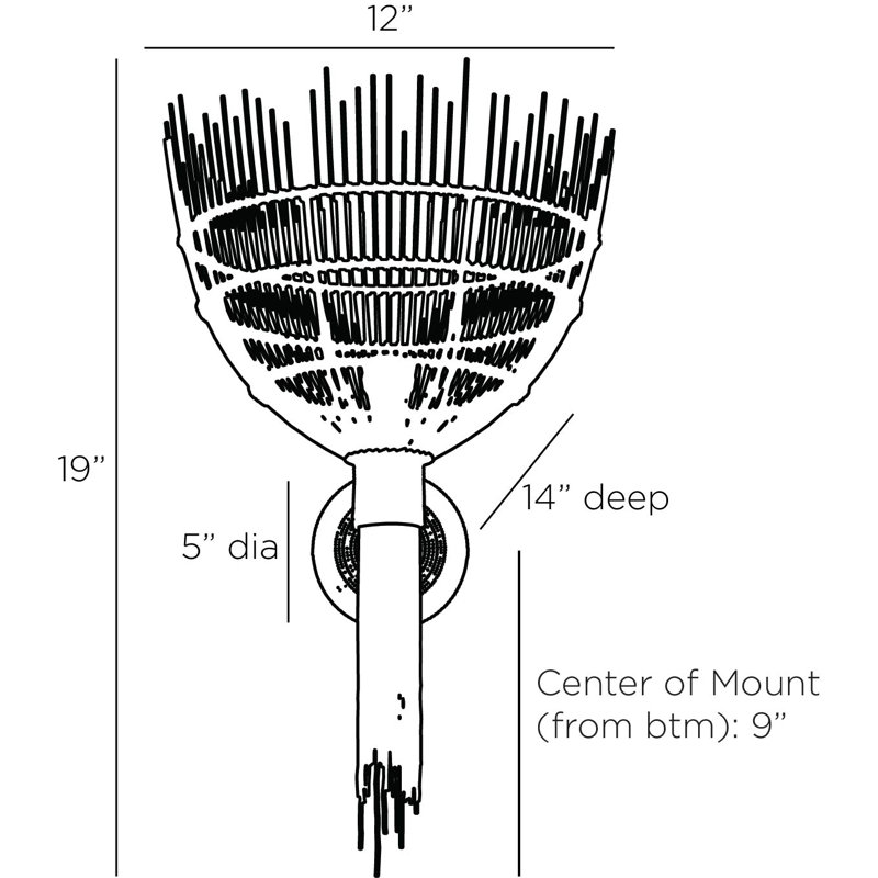 Abitha 1 - Light Armed Sconce