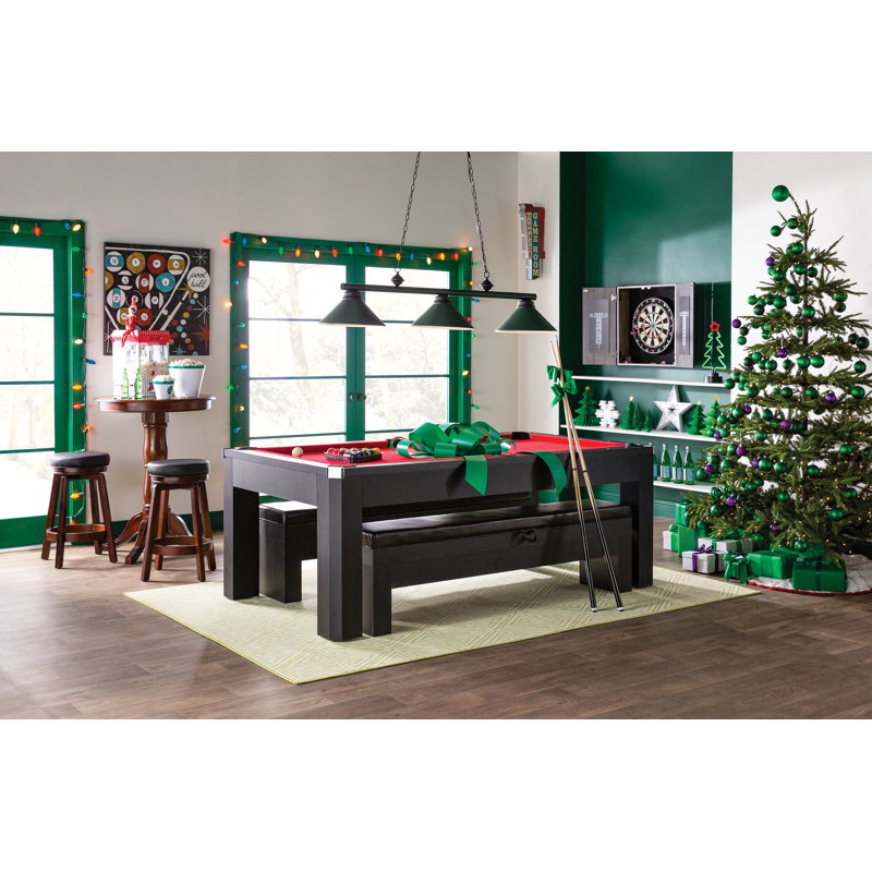 Bowdon 3 - Light Pool Table Linear Pendant, Matte Green