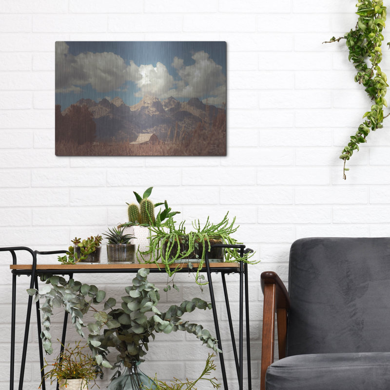 «Wyoming Mountain Lazy Days» par Nathan Larson, art mural en métal, H 12 po x l 16 po