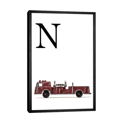 N Fire Engine Letter 1 Piece Wall Art on Canvas
