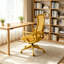 Chaise de bureau ergonomique en maille à haut dossier avec support lombaire réglable, coussin de siège en mousse moulée, fonction inclinable et inclinable pour la maison et le bureau-129881510