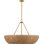 Devon 35" Chandelier in Hand-Rubbed Antique Brass with Wicker