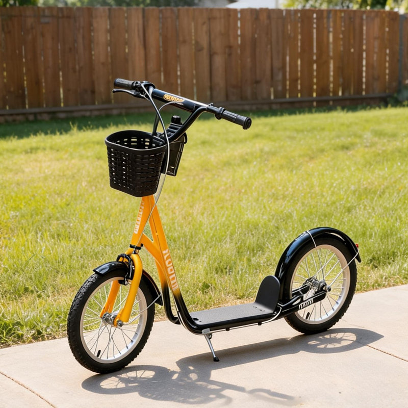 Articles de bébé réglables pour jouets à monter en orange et noir, 16 po, avec cadre en métal