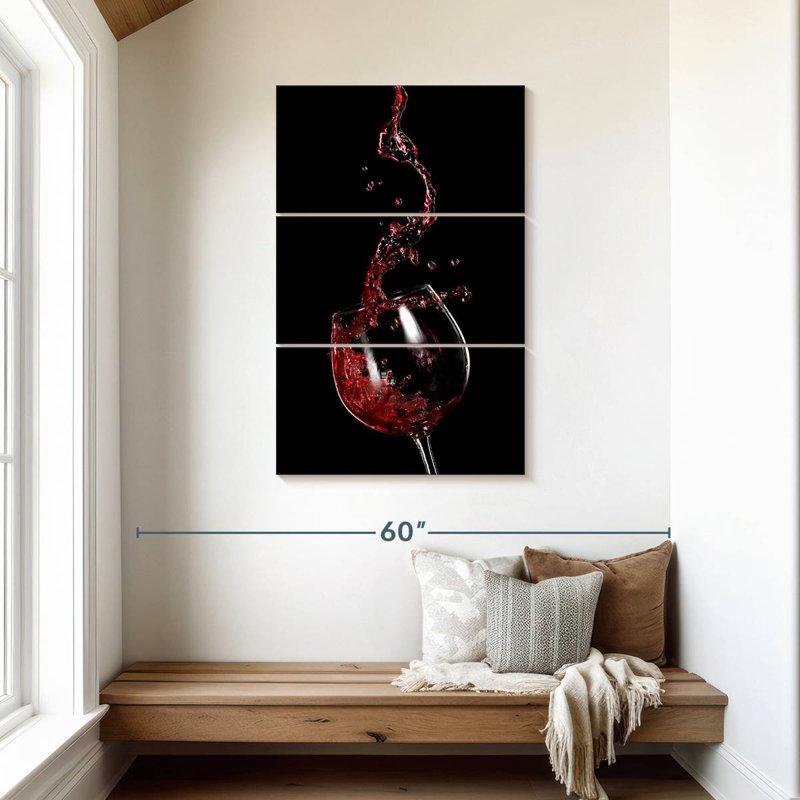 Yarlin Red Wine Splash, 45" H x 28" W