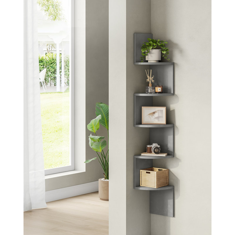 Unique Accent Shelf, Grey