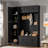 4-in-1 Tall Modern Hall Tree With Shoe Storage,  Cabinets, Coat Hooks, Metal Handles And Adjustable Shelves-2091454613