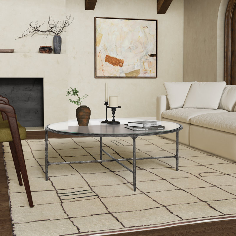 Table basse Evelynn, Argent, Clair