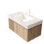 Meuble-lavabo de 36 po avec lavabo en céramique et pierre frittée blanche, armoire en contreplaqué, tiroir, système de fermeture en douceur, excellente performance 36 po, lavabo en pierre, registre de tiroir d'armoire, conception élégante-1445947318