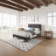 Lit plateforme tapissier avec tête de lit ajustable-417069818-417069822