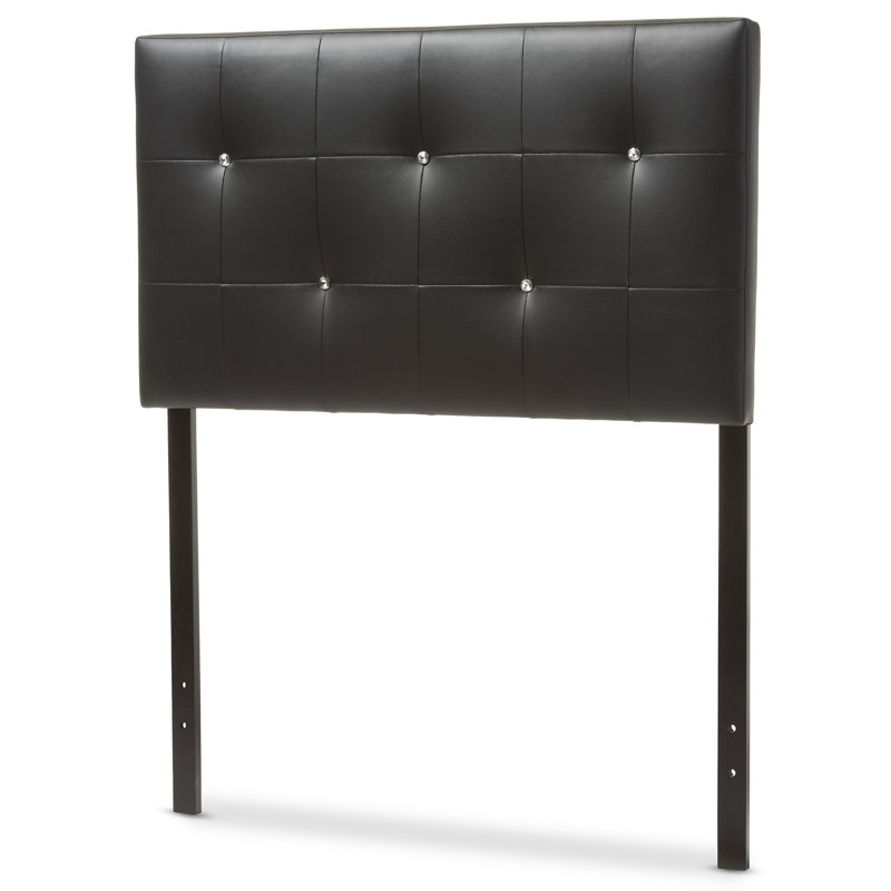 Tête de lit simple tapissier Espartaco, Noir