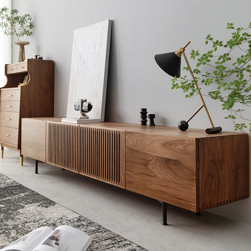 TV Stand for TVs up to 75", Walnut Veneer, 94.49"