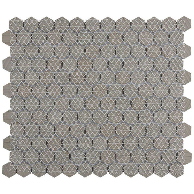 Hudson 1" x 1" Porcelain Honeycomb Mosaic Wall & Floor Tile, Black