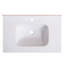 Meuble-lavabo en marbre blanc de 30 po avec lavabo en céramique. Ajoute une touche de classe à la salle de bain. Facile à nettoyer. Robinet à poignée simple. Installation rapide. P 30,09 po x l 18,48 po, H 7,29 po