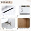 Meuble-lavabo lourd 80,58 lb avec lavabo et rangement en céramique Lavabo à fermeture douce au look moderne