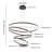 Nazere 5 - Light 40 Inches LED Chandelier Long Large Stairs High Ceiling Pendant Remote Dimming