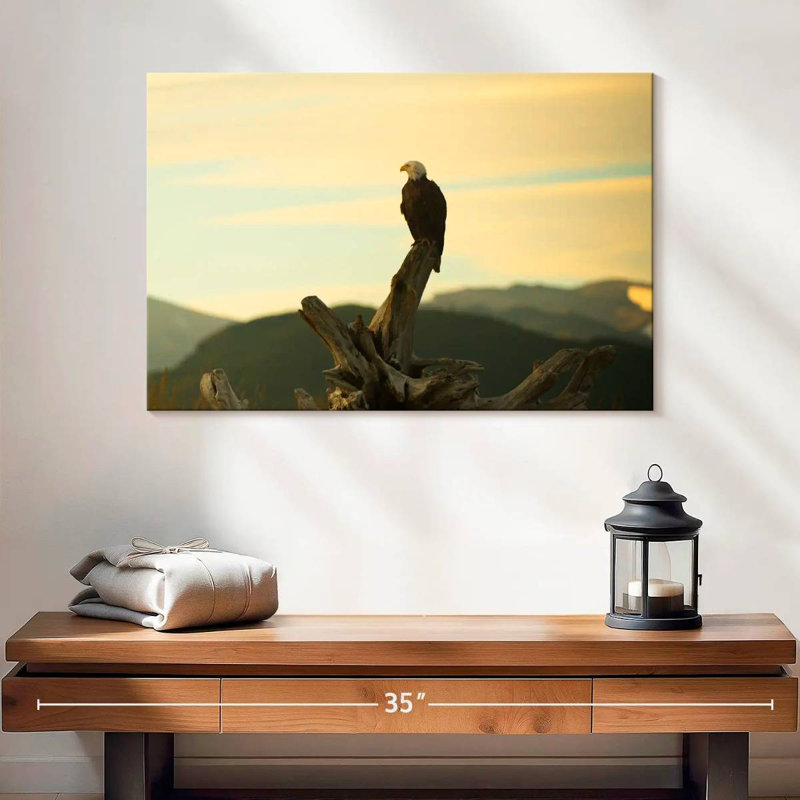 Eagle At Sunset, 16" H x 24" W