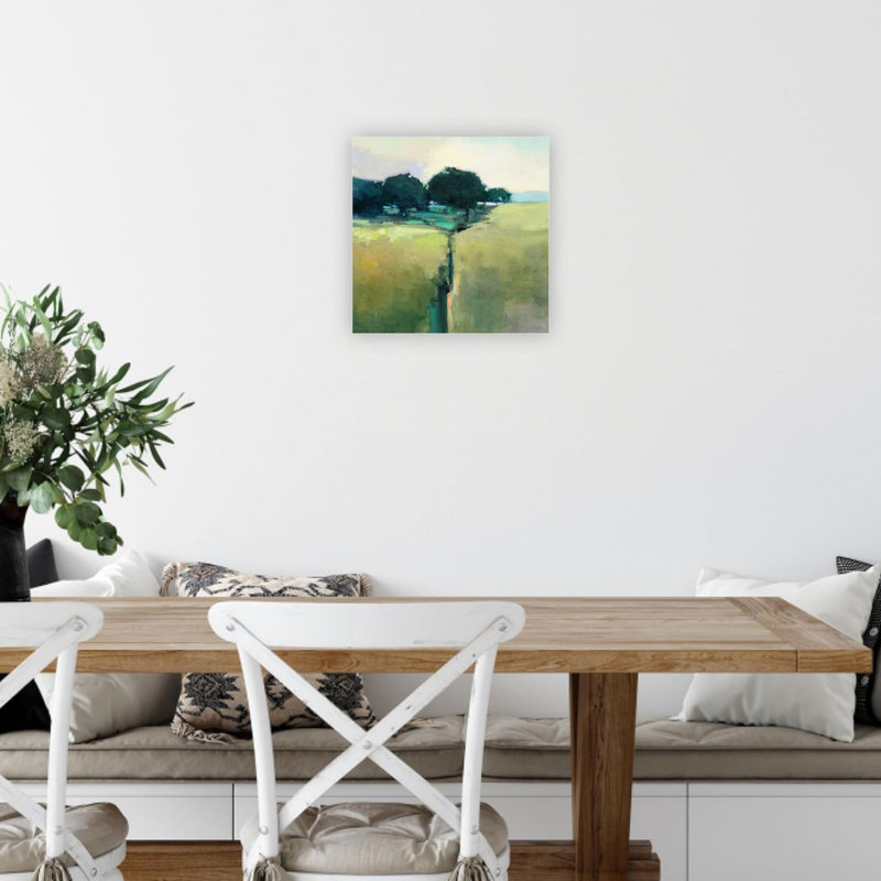 «Green Scenic Meadow», impression sur toile de qualité supérieure, art mural moderne 24 x 24 po