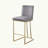 Woker Furniture Bar Stools Set of 2 Counter Height 26" Bar Stools with Back, Gold Brushed Barstools Modern Velvet Fabric Kitchen Stools for Counter Pub, Upholstered Dining Chairs-176527024