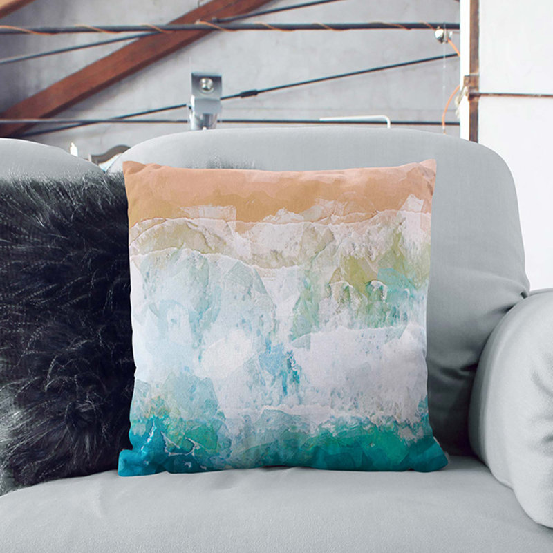 Square Throw Cushion, Stone, 40cm H x 40cm W x 15cm D