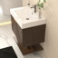 Ensemble de meuble-lavabo mural 30 pouces avec portes et tiroir intérieur Stella-630502319