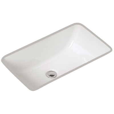 Mansfield Plumbing Products Petite Covington 13.25'' White Vitreous China Rectangular Bathroom Sink with Overflow