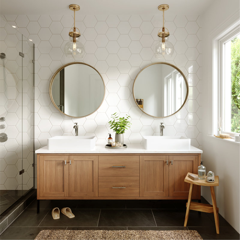 Karran Woodburn Single Handle Single Hole Vessel Bathroom Faucet With Matching Pop-up Drain, Chrome