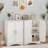 Floor Storage Cabinet Modern Storage Organizer with Adjustable Shelves &2 Doors-1777896574