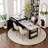 Faux Mable Kitchen Table with Double-sized Storage-993185944