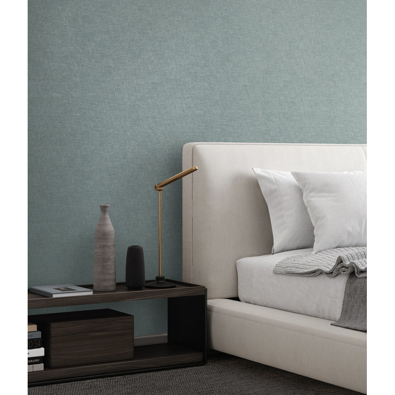 Haga 10.05m x 53cm Metallic Wallpaper Roll, Steel Blue