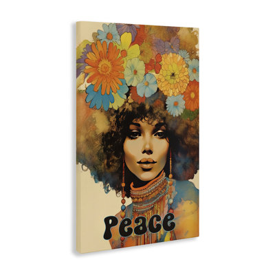 «Peace Groovy Afro Girl», par Sasha