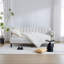 Lit de jour rembourré, lit de jour simple ivoire Boucle, dossier capitonné côtelé, lit de jour au design moderne somptueux, confort en mousse aux teintes riches