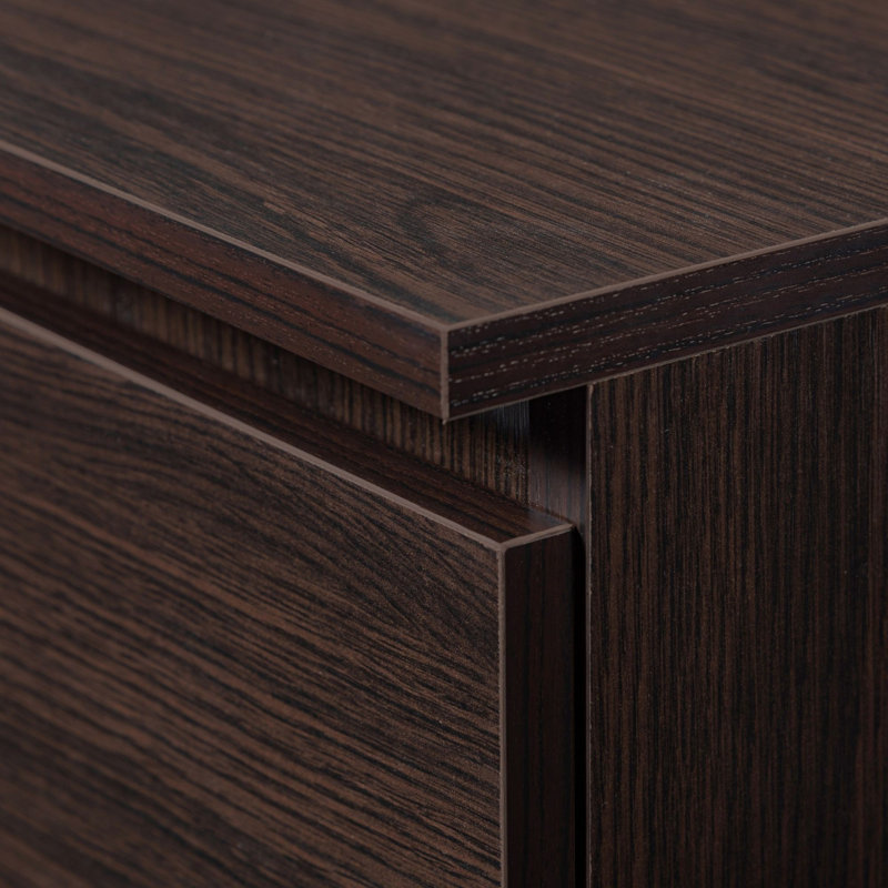 Aukai 3 Piece Floating Shelf, Dark brown wood