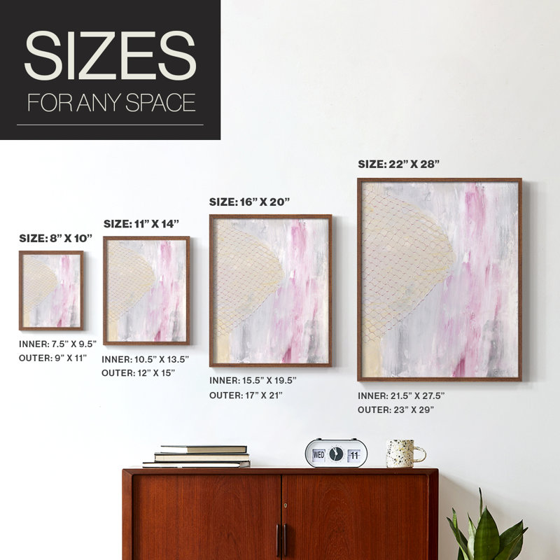 Get Sweet II Framed Print - Solid Wood, Brown, 20" H x 16" W