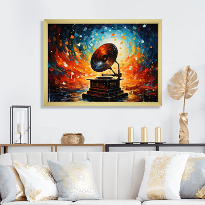 " Phonograph Pointillism Multicolor I "