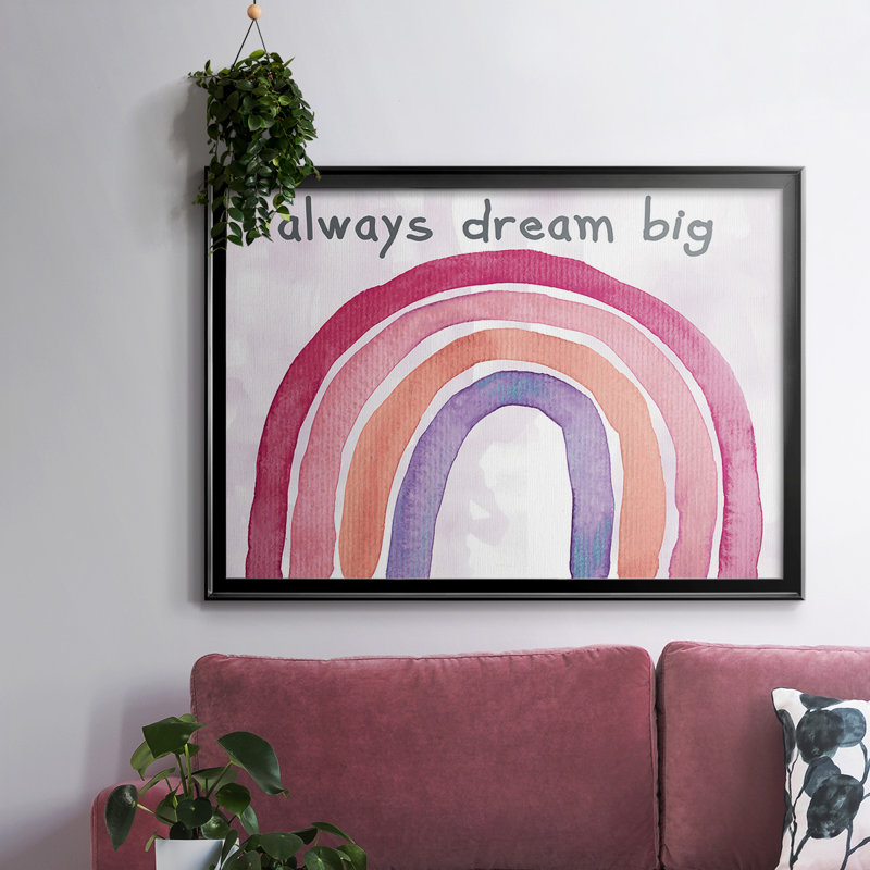 " Always Dream Big ", Black, 18" H x 26" W x 1.5" D