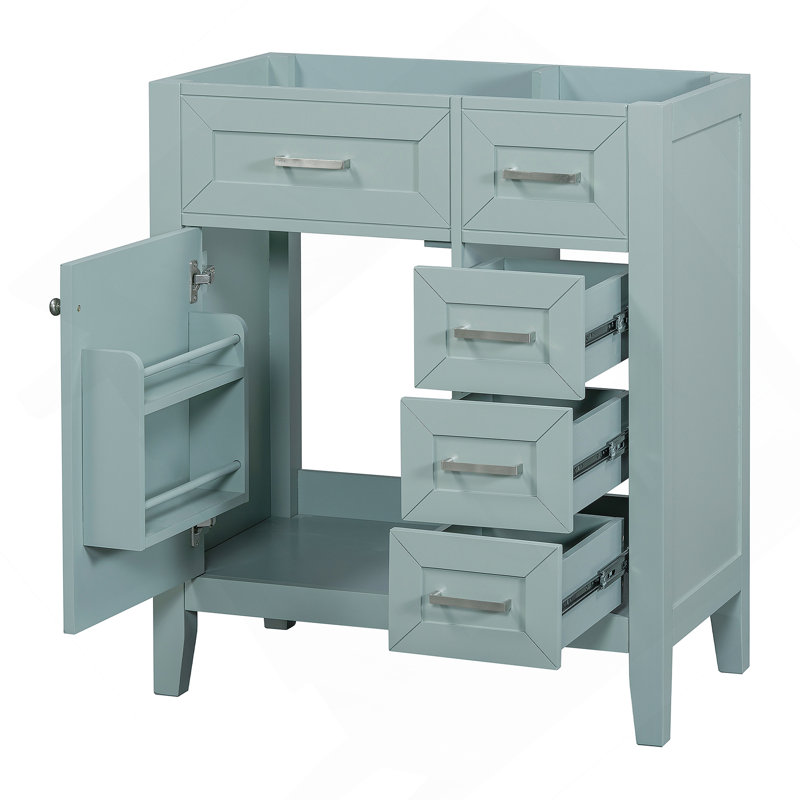 Meuble-lavabo de salle de bain sans lavabo, base d'armoire seulement, armoire de salle de bain avec tiroirs, structure solide