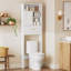 Armoire de rangement autoportante au-dessus de la toilette avec tablette réglable et tiroir